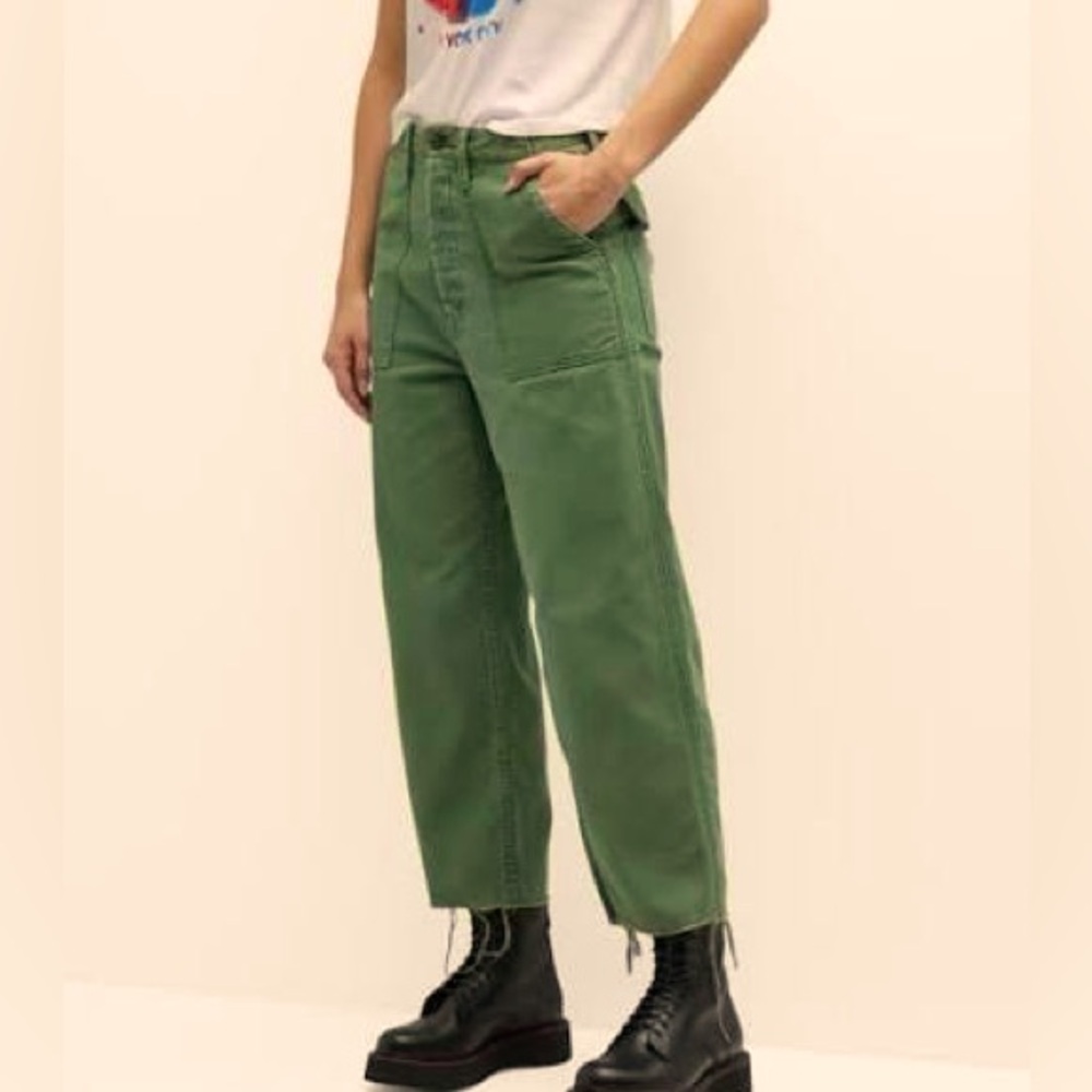 Mother Patch Pocket Private cargo pants, Sz 27 Army Green